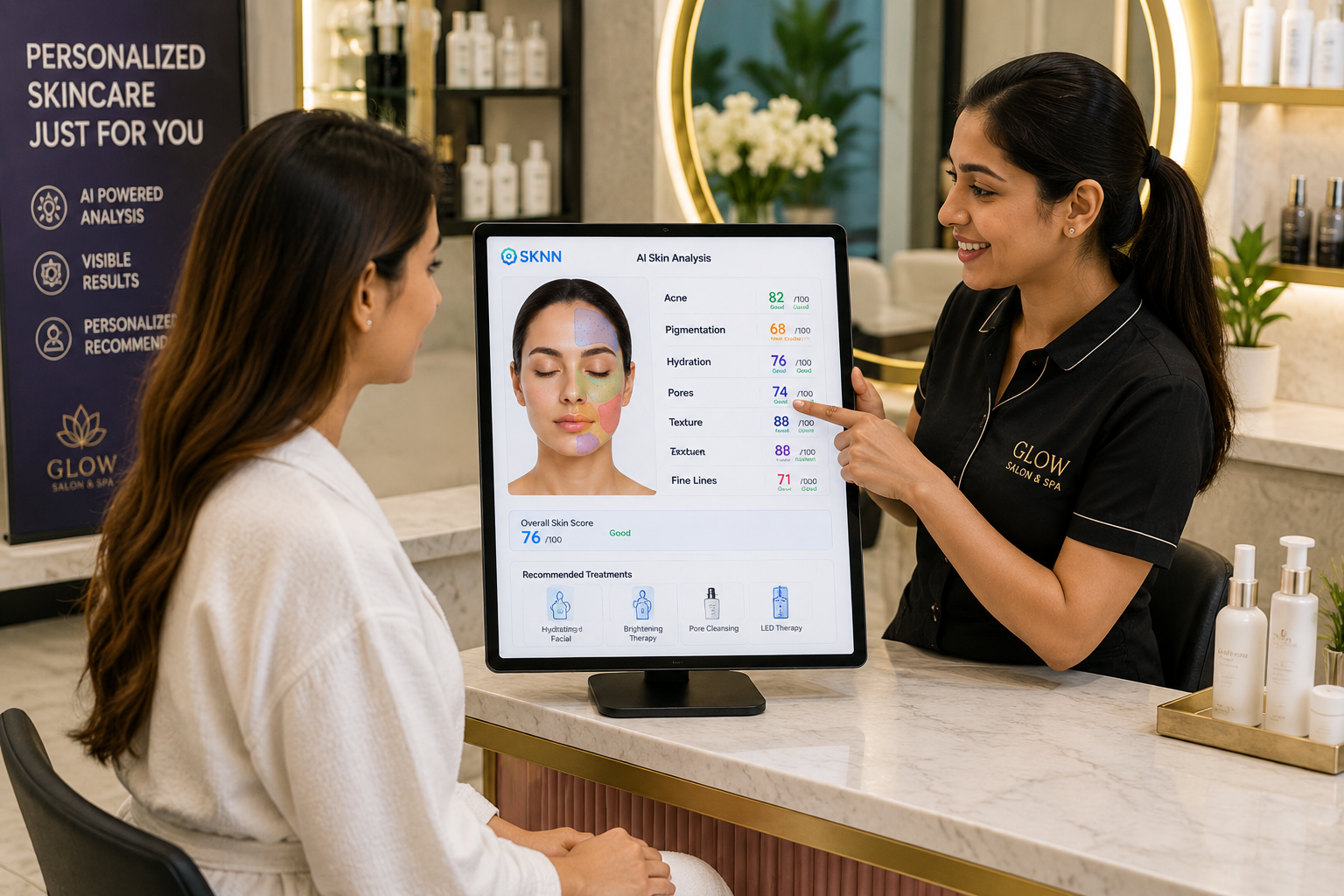 AI Skin Analysis for Salons and Spas